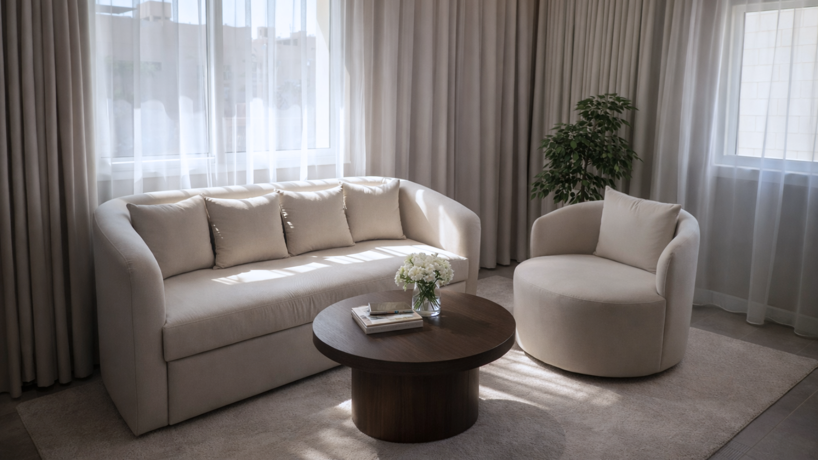 تصميم وتأثيث شقق سكنية